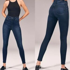 Abercrombie & Fitch Simone High Rise Super Skinny Jeans Dark Wash Size 27/4L